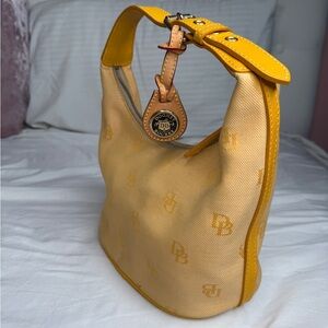 Dooney & Bourke Yellow Hobo Bag with Gold-Tone Hardware